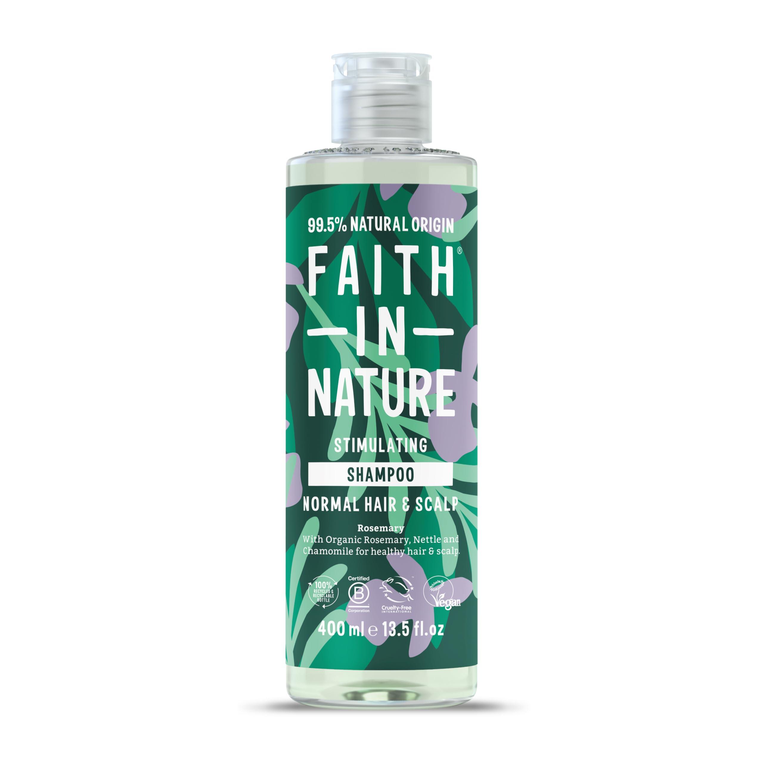 Faith in Nature Faith in Nature Natural Shampoo - Vegan & Cruelty Free, No SLS or Parabens - 13.5 fl oz, Rosemary