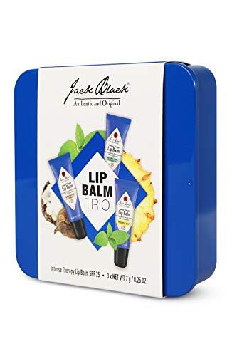 Jack Black Jack Black Intense Therapy Lip Balm, 0.25-Oz. Trio SPF 25 Sun Protection, Lip Moisturizer, Hydrating Lip Balm with SPF, Lip Sunscreen to Relieve Dry, Chapped Lips