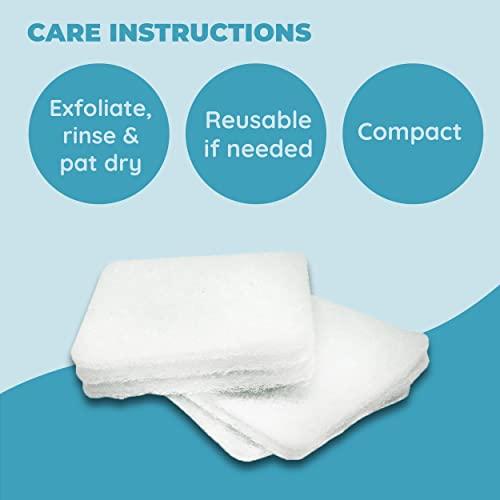 Jacent Mini Facial Exfoliating Pads, 100 Count per Pack: Makeup Remover and Cleanser Sponges for Face, Suitable for All Skin Types