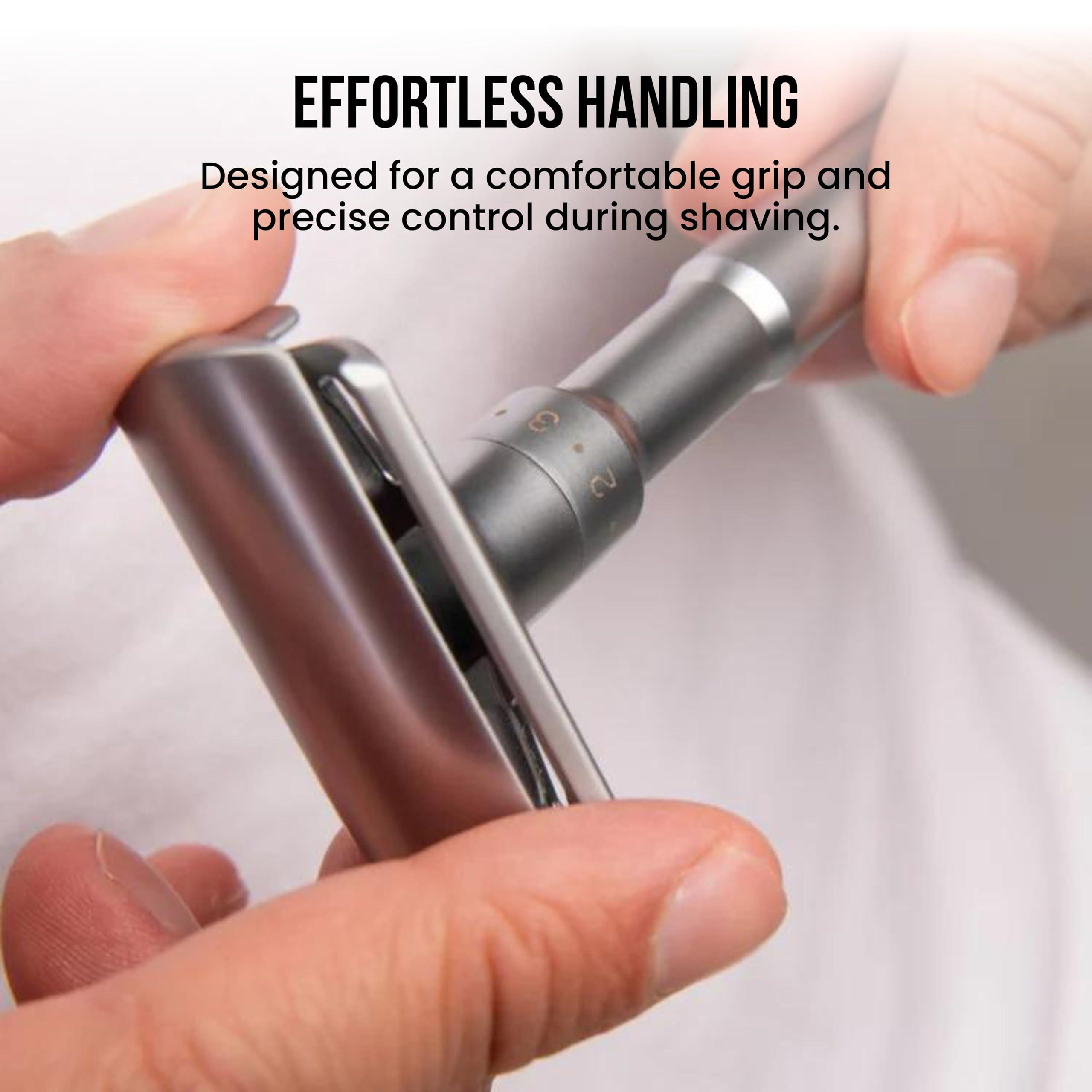 SHAVE FACTORY SHAVE FACTORY Adjustable Safety Razor, Matte and Base Stand