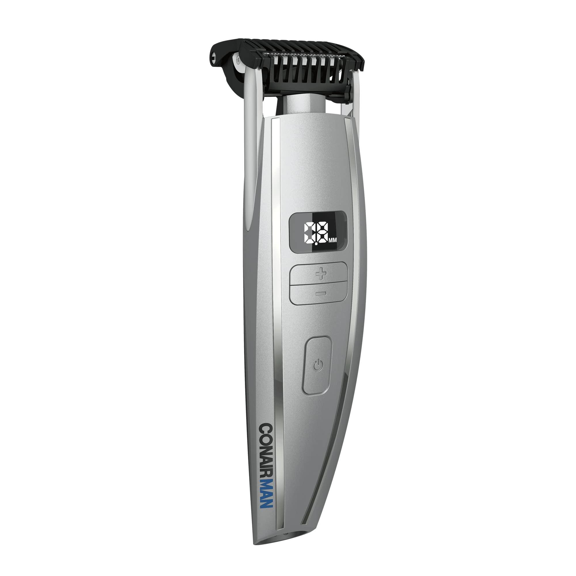 Conair ConairMAN Beard Trimmer for Men, for Face and Mustache, Wet/Dry Beard and Stubble Trimmer, Flex Contouring Head with 15 Precise Settings and Premium