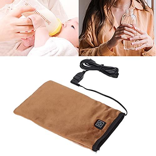 Tiiyee Electric Warming Mitts, Heated Beauty Hand Mittens USB 3 Settings Electric Warming Mitts Electric Heated Mittens Gloves for Hand Nail Art Manicure (Brown)