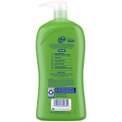 Dial Dial Kids 2-in-1 Body+Hair Wash, Melon, 32 fl oz (Pack of 2)