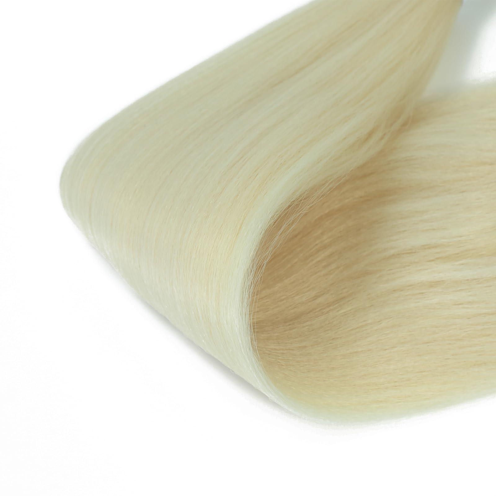 Roalnce Braiding Hair Pre Stretched for Women Hair Extensions Box Braids Soft Synthetic Knotless Yaki Texture Hot Water Setting Braid Blonde 613 (16inch 3Packs)