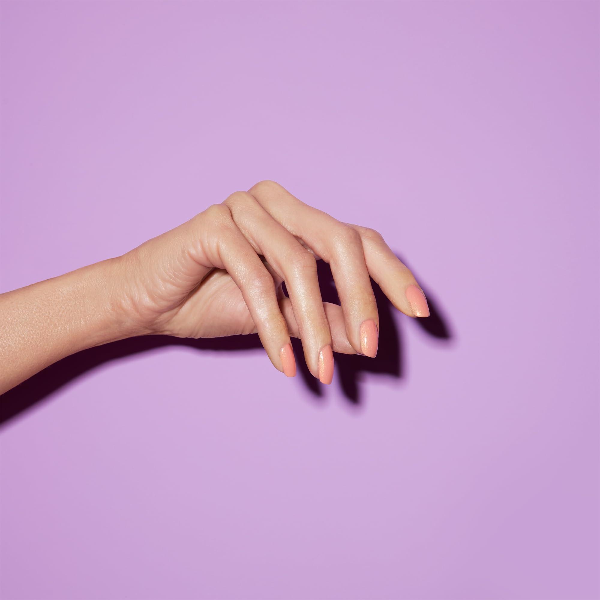 Dazzle Dry Dazzle Dry Mini Kit 4 Step System - Sunset Glow - A semi-sheer peach with a subtle orange/gold shimmer. Semi-sheer shimmer. (5 Piece Kit / 5 Manicures)