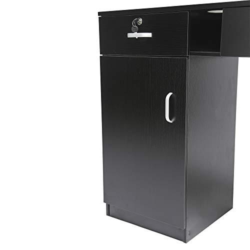 Henf Henf Locking Wall Mount Hair Styling Barber Station with 2 Drawers and 1 Cabinet 3 Hairdryer Stylist Equipment Salon Cabinet Holder Storage Beauty Salon Spa Equipment(Style-2)