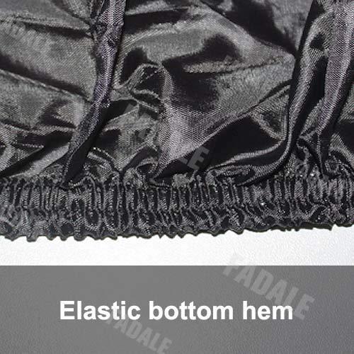 Birsppy Deluxe Golf Cart Covers 4 Passenger, 420D 4 Seat Club Car Cover Waterproof Sunproof Dustproof Black XGF2H