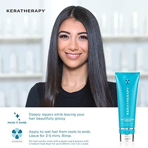 KERATHERAPY KERATHERAPY Keratin Infused Deep Conditioning Masque, 16.9 fl. oz., 500 ml - Moisturizing Hair Deep Conditioning Treatment with Kerabond, Jojoba Oil, Nettle Root Extract, Wheat Oil, & Persian Walnut