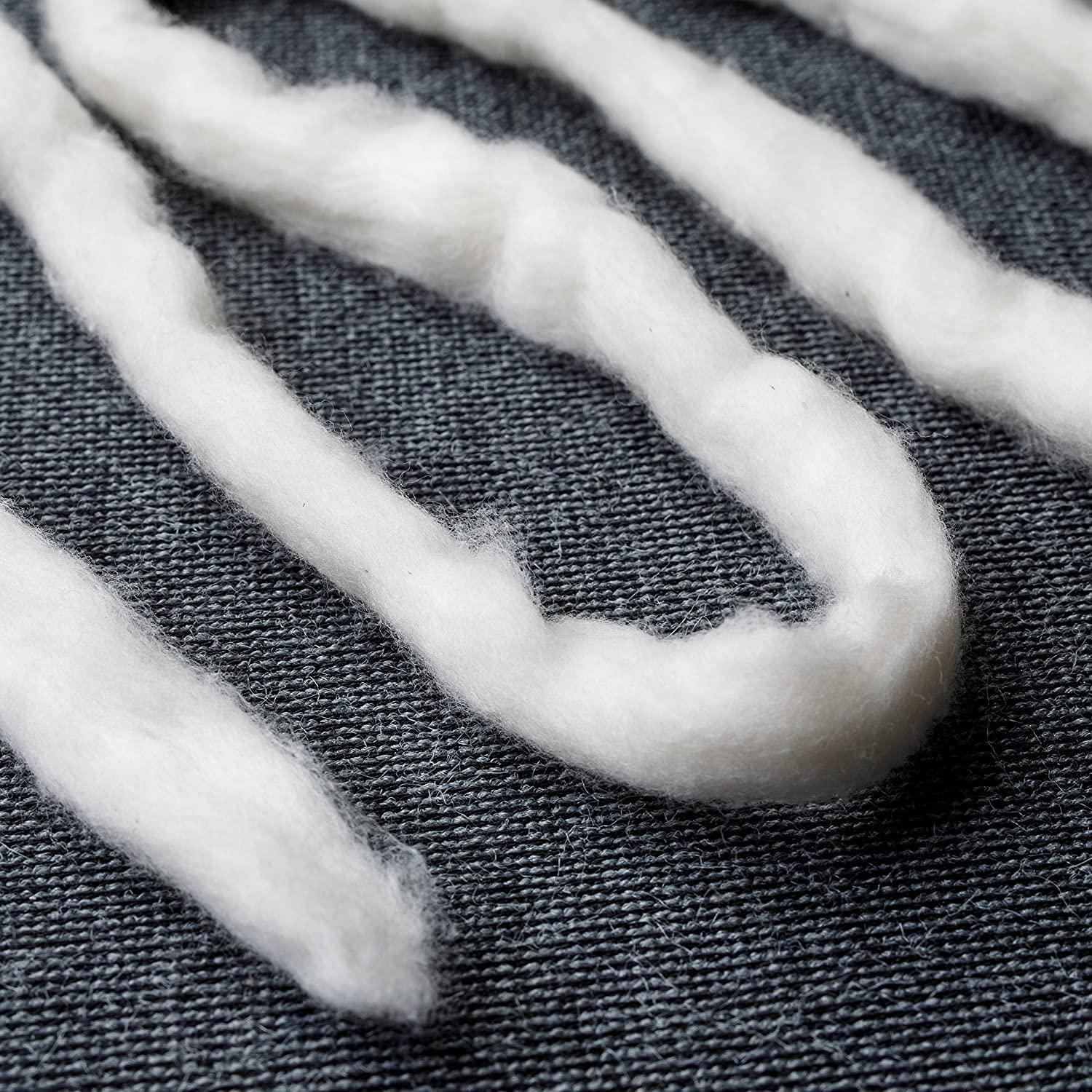 AMOZA Japanese Organic Cotton Sliver 13 Feets 100% Organic Unbleached [Made in Japan] (1 Pack)