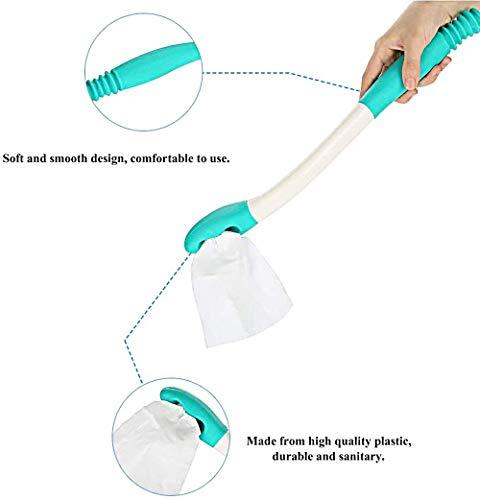 QMZDXH QMZDXH Toilet Bottom Aids Tools, Bottom Buddy Wiping Aid, 15" Personal Hygiene Wand, Butt Cleaner for Disabled, Toilet Paper Tissue Grip Self Wipe Aid Helper