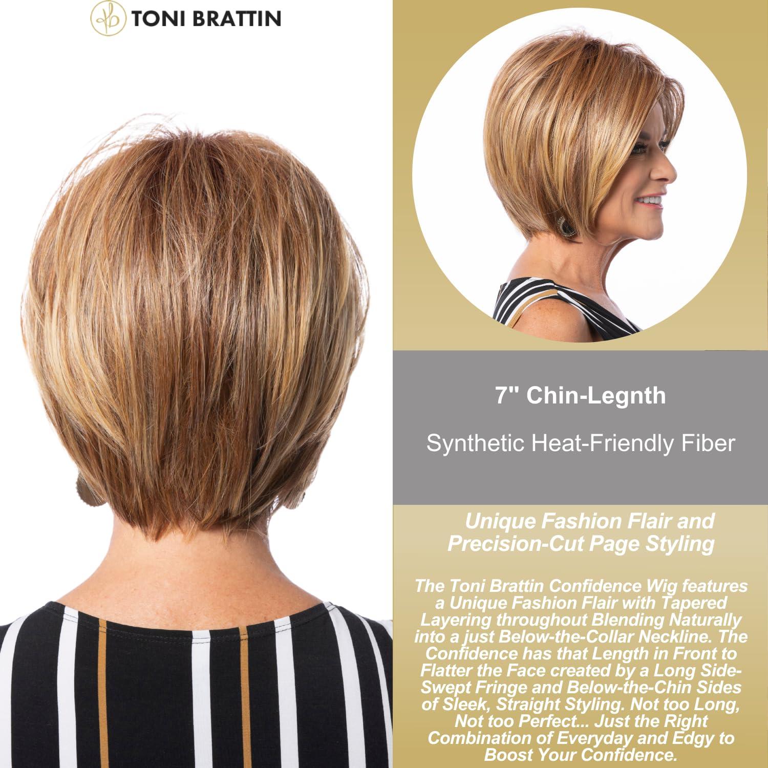 Toni Brattin Toni Brattin CONFIDENCE Regular OR Plus Size Heat Friendly Synthetic Wig (PLUS, MEDIUM BLONDE)