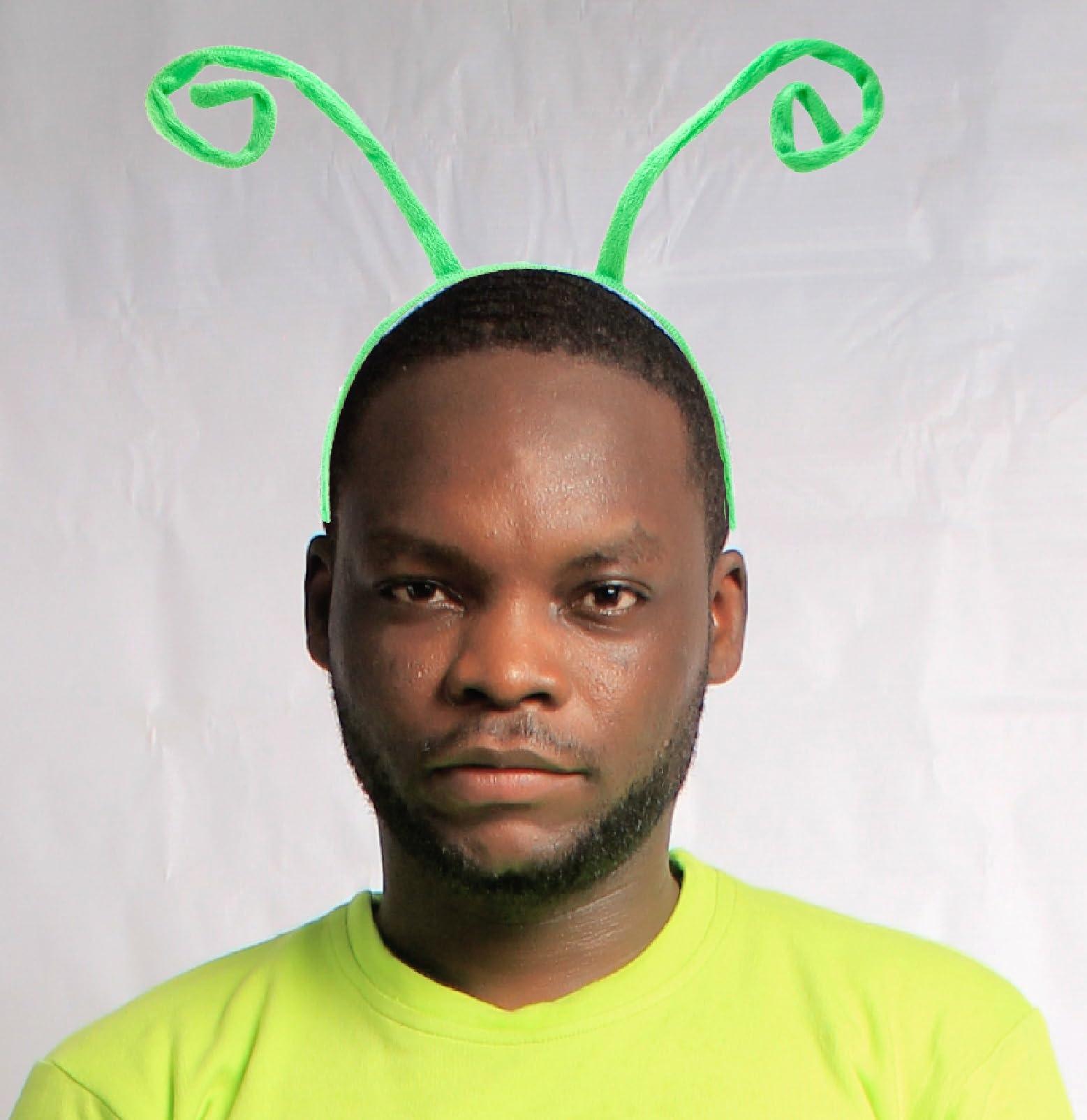 DaliDali Bug Headband Green, Insect Antennae Antenna, Ant Headband, Alien Headband, Bee Headband, Butterfly Headband, Bug Costume for Halloween Festival Cosplay Party Makeup Face Washing, Not for Kis!