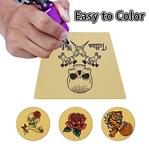 Arcimatto 3mm Tattoo Practice Skin, 5 Pcs 12x8" 3mm Thick Silicone Fake Skin Blank Double Sides Soft Skin, Tattooing Microblading Eyebrow Lip Practice Sheet for Beginners and Artists (5Pcs I 3mm)