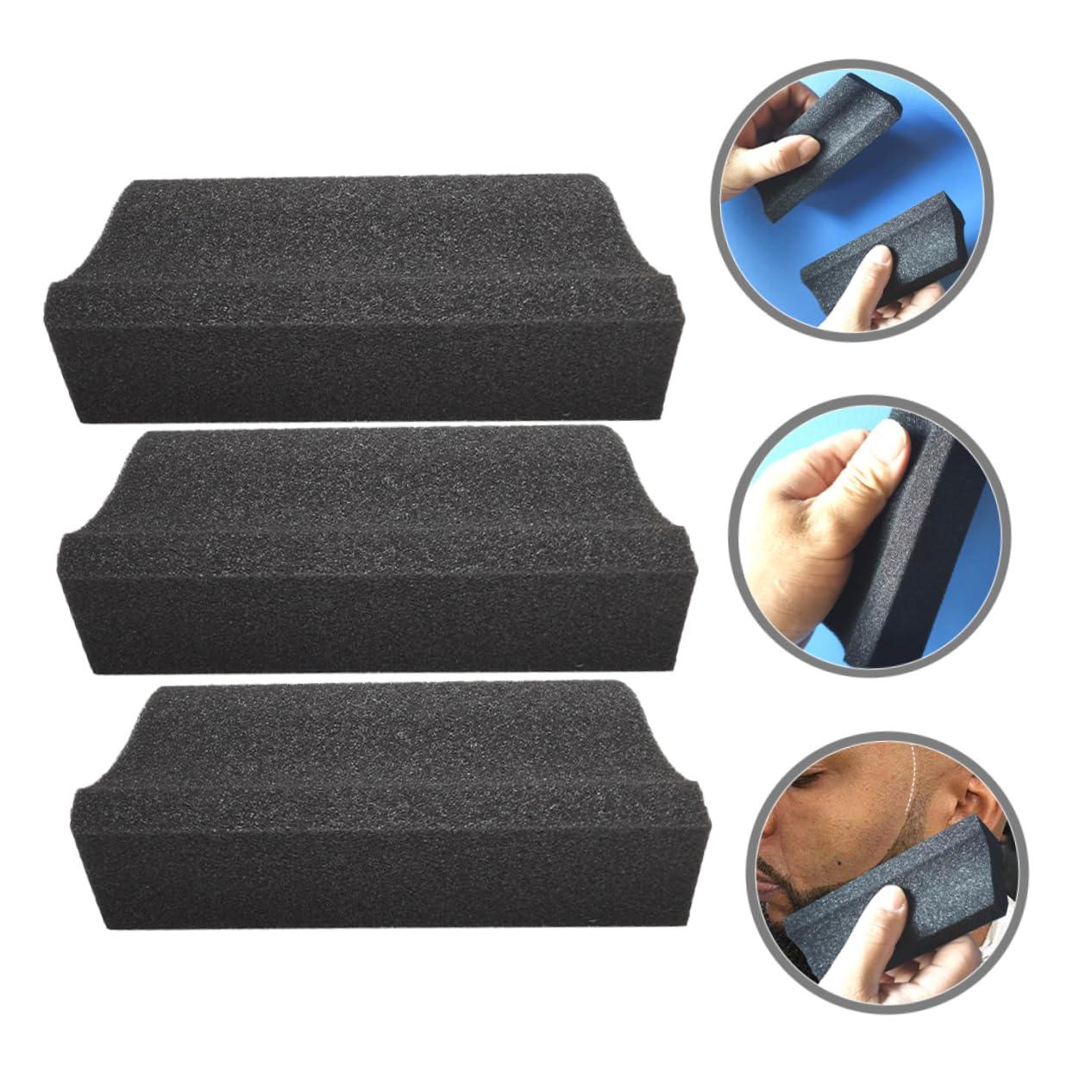 NOLITOY 3pcs Sponge Hair Catcher Beard Men Black NOLITOY