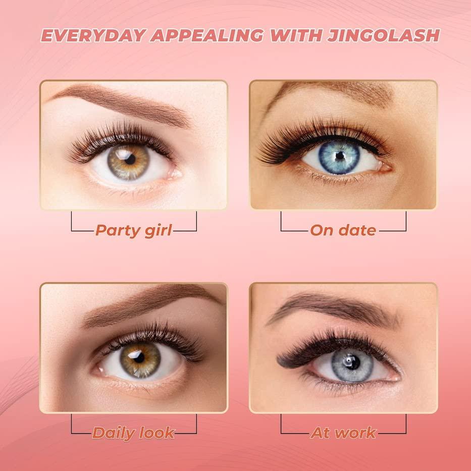 JINKGOLASH JINKGOLASH 500 Eyelash Extension Promade 4D to 16D Not Premade, Ultra Lash Fans 0.03/0.05/0.07mm Thickness, C D Curl Lashes, 8 - 16mm Length for Easy Volume Individual Eyelash Extensions Clusters DIY(12D-0.03-D (14mm))