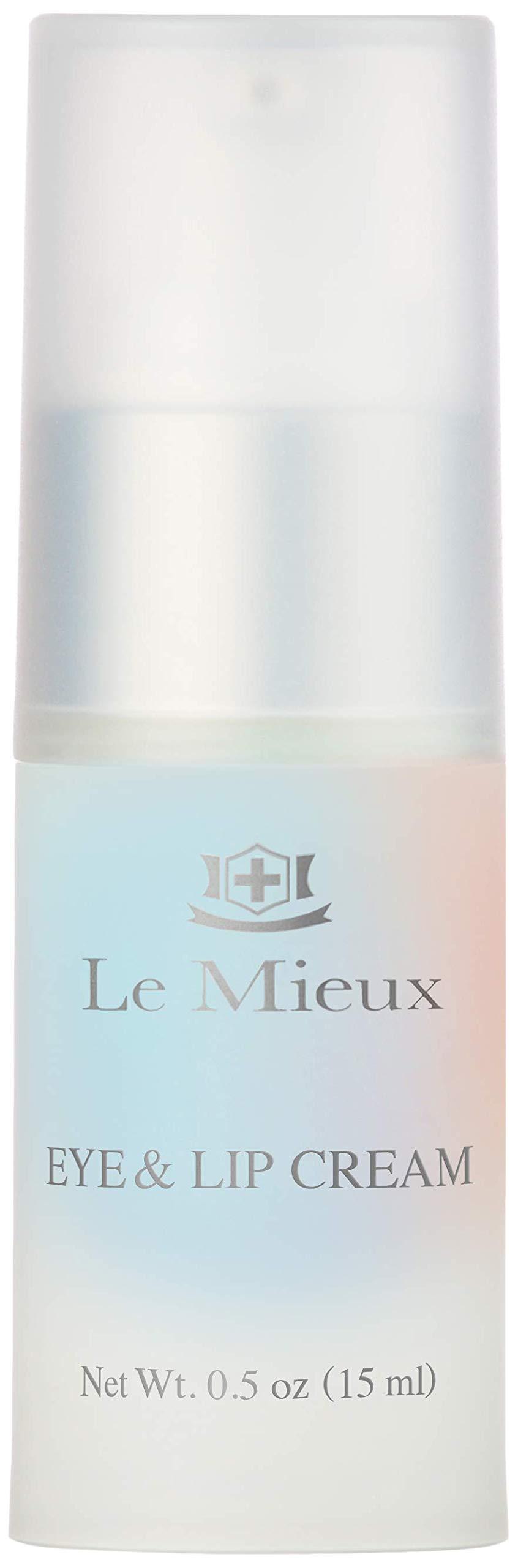 Le Mieux Le Mieux Eye & Lip Cream - Anti Aging Eye and Lip Moisturizer, Peptide-Infused Treatment for Visible Wrinkles & Fine Lines with Kukui Nut Oil & Ceramide, No Parabens or Sulfates (0.5 oz / 15 ml)