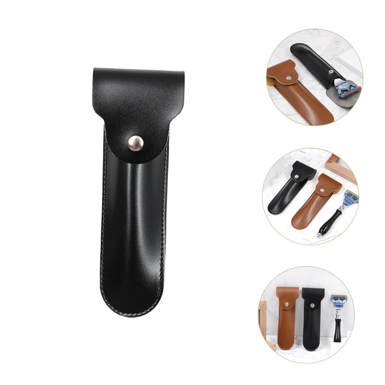 Beavorty Beavorty Leather Razor Case Dads Birthday Safety Razor Travel Cover Compact Elegant