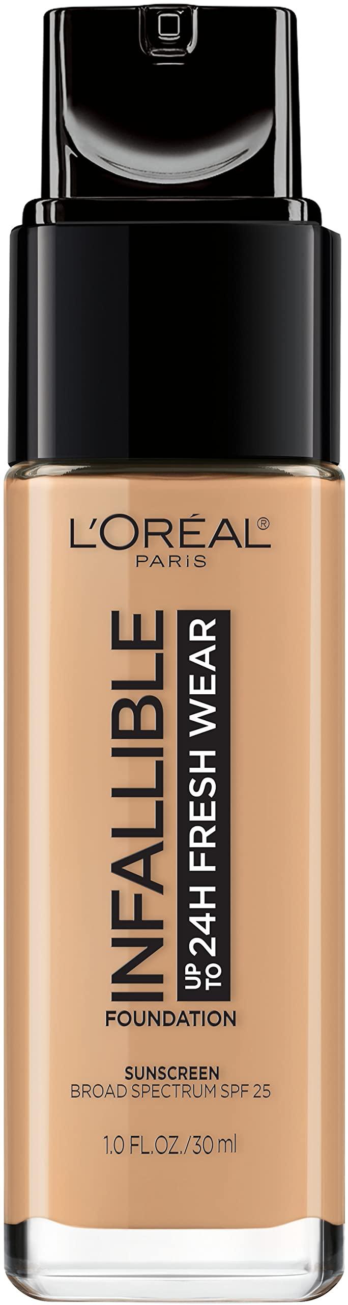 L’Oréal Paris L'Oreal Paris Makeup Infallible Up to 24 Hour Fresh Wear Foundation, Radiant Sand, 1 fl; Ounce (Pack of 2)