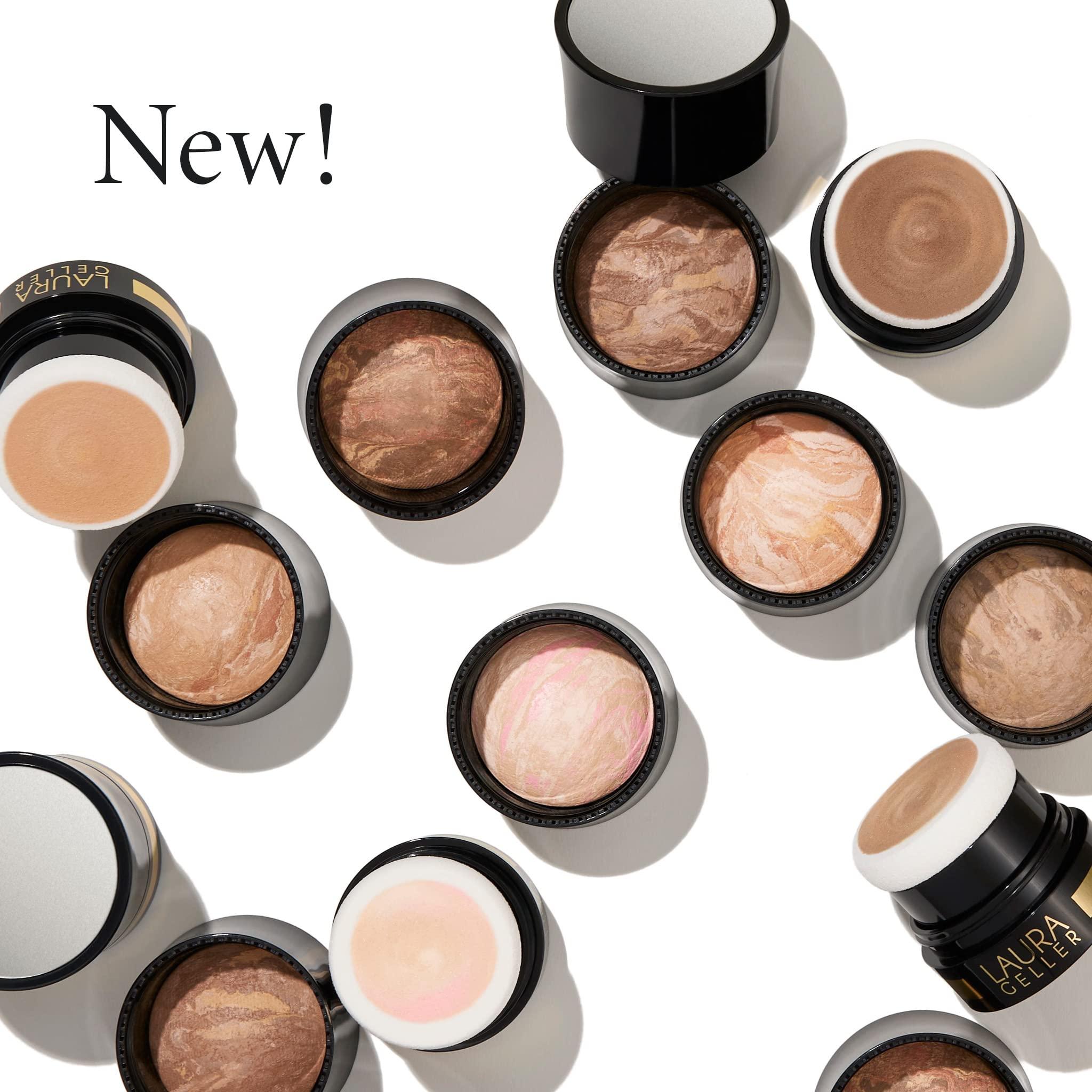 LAURA GELLER NEW YORK LAURA GELLER NEW YORK Award-Winning Baked Balance-n-Brighten To Go Travel Size Color Correcting Powder Foundation - Tan - Buildable Light to Medium Coverage - Demi-Matte Natural