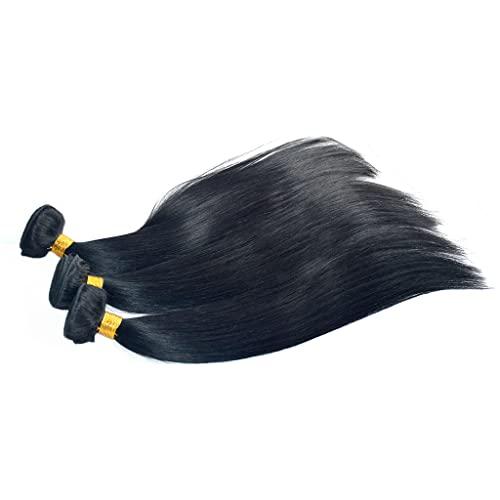 GREEMEO 3 Bundles of Straight Hair Weave in Jet Black (26 26 26 Inches)