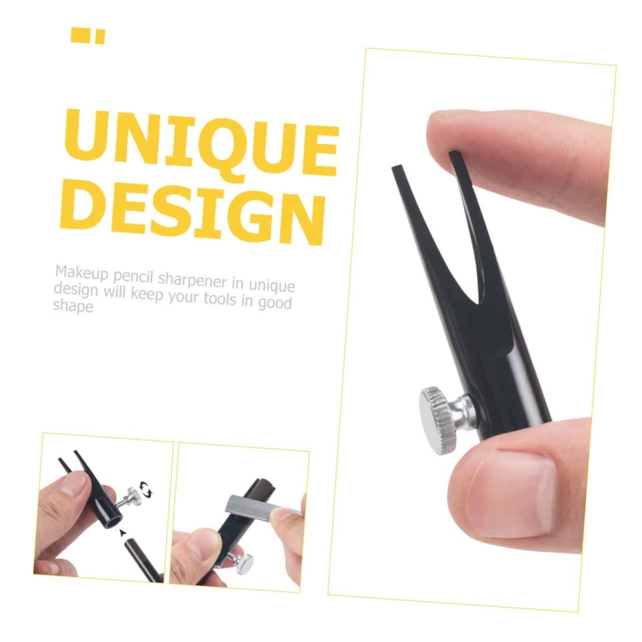 Ipetboom Ipetboom 2pcs Cylindrical Pencil Sharpener Brow Pencil Girl Lip Liner White Eyeliner Pencil Lip Pencil Sharpener Pencil Sharpener Manual Lip Gloss Makeup Brush Cleaner Tools Aluminum Alloy