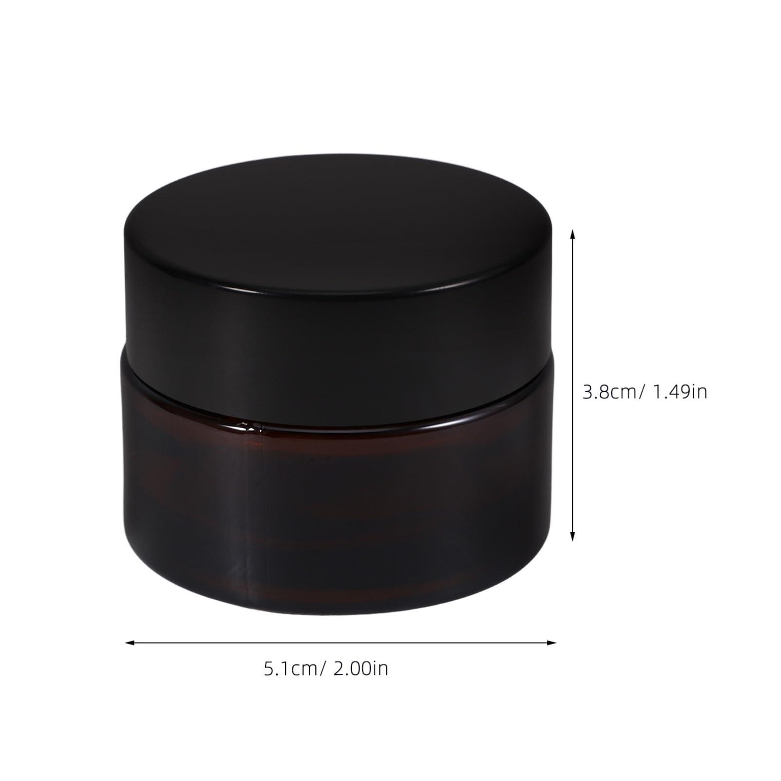 BUGUUYO BUGUUYO Body Butter Containers Cream Jars Travel Size 6pcs Skincare Jars Black Caps Refillable