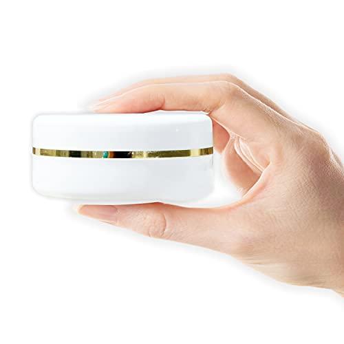 MYOC MYOC White Plastic Jar with Dome Lid 50gm (1.7 Oz) Refillable Make-up Cosmetic Jars Empty Face Cream Eye Shadow Lip Balm Lotion Storage Container Pot Case (Pack of 6)