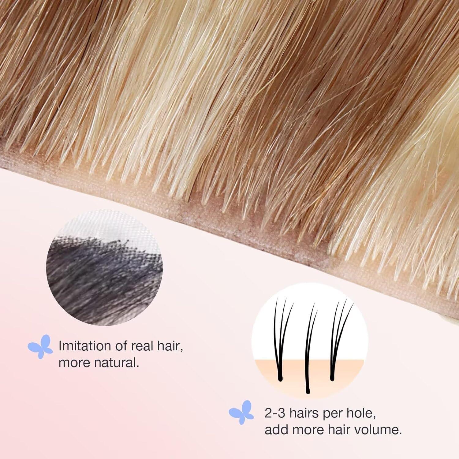 DOORES DOORES Clip in Hair Extensions Human Hair 18 inch 110g 7pcs, Platinum Blonde Virgin Human Hair Clip in Extensions, Invisi Edge Clip in, Silky Straight Human Hair Extensions for Women