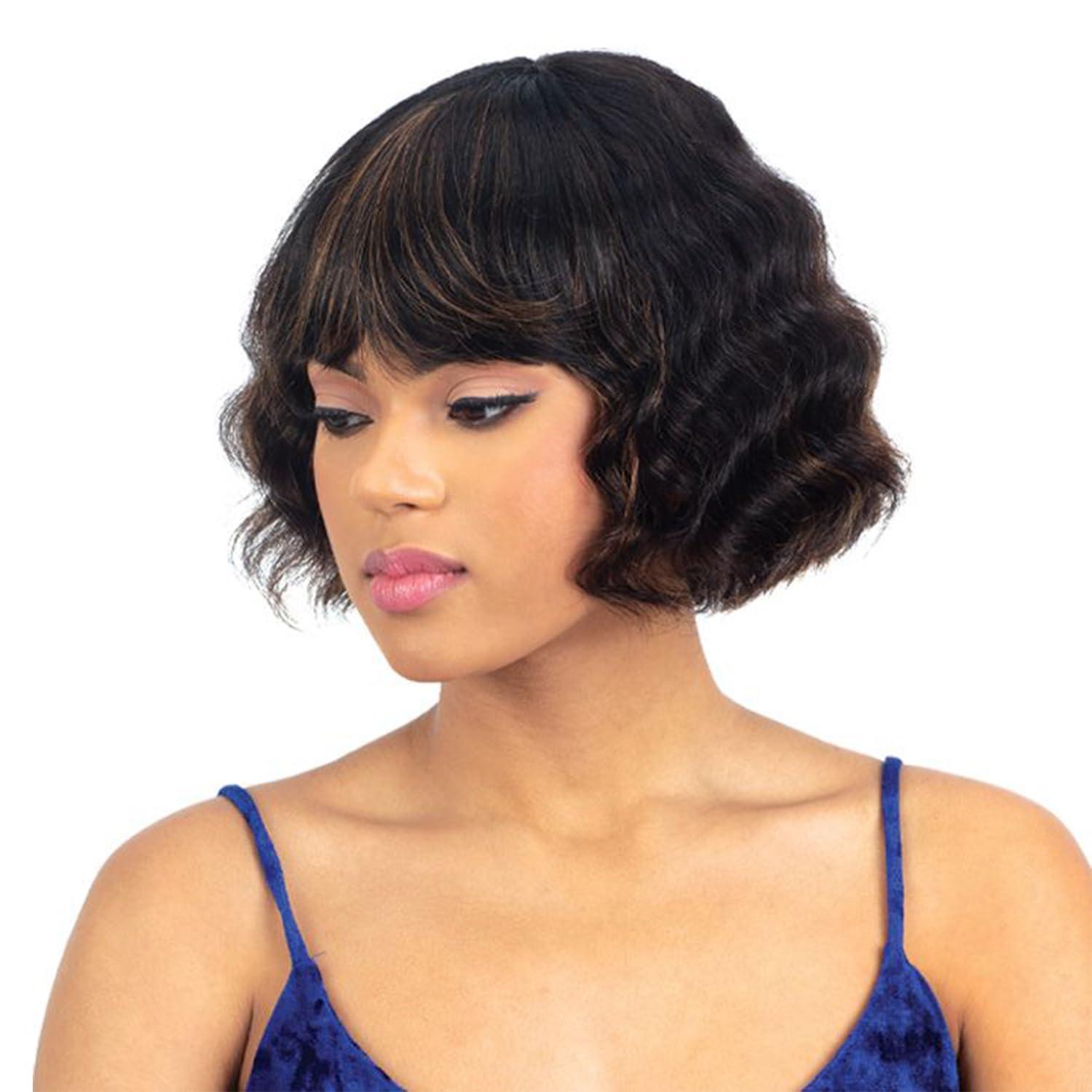 FREE TRESS FREE TRESS Naked Brazilian Human Hair Wig - Luca (Color:GREY)