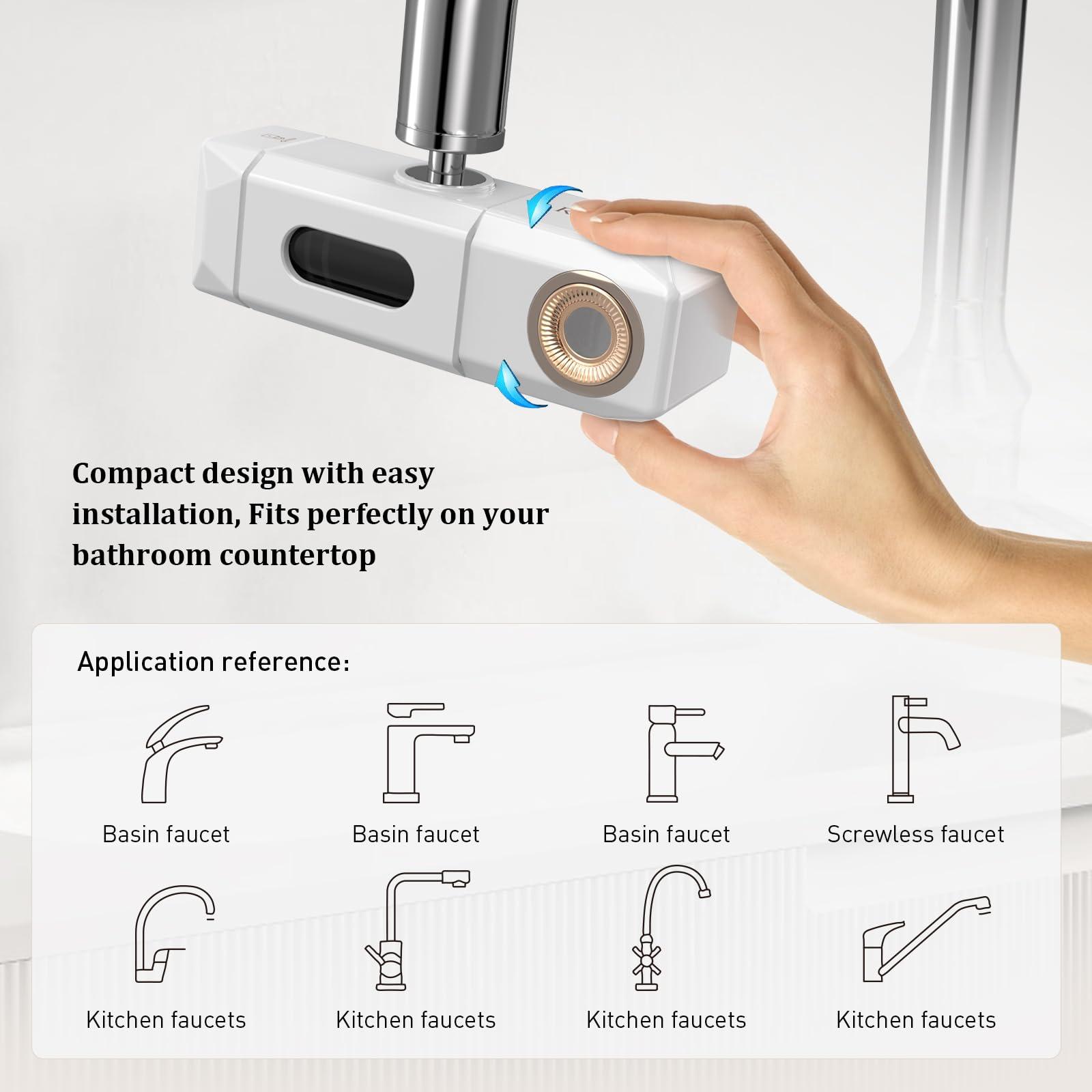 RNAIX RNAIX Advanced Faucet Water Filter with Micro-Bubble Technology Deep Cleansing and Skincare Protection Ideal for Bathing and Facial Skin Care, Easy Installation