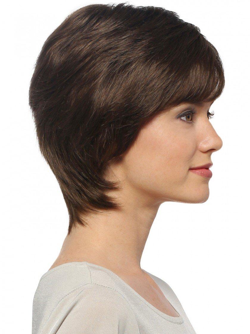 Estetica Design Sabrina Wig Remy Human Hair Lace Front Monofilament Short Shag Tapered Bangs by Estetica Wigs,R8