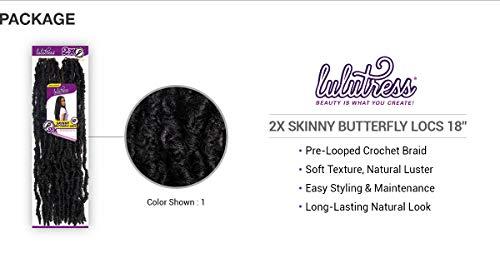 LULUTRESS Sensationnel Crochet Braids Lulutress 2X Skinny Butterfly Locs 18" (3-pack, 30)