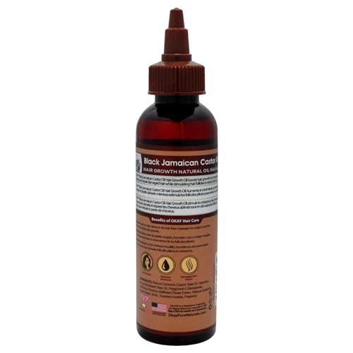Okay Okay Black Jamaican Castor Oil Hair Growth for Unisex - 4 oz Oil