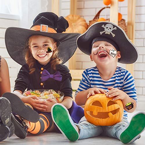 Outus 144 Pieces Halloween Temporary Kid Adult Halloween Themed Waterproof Temporary Stickers Party Decoration Supplies for Halloween Party Favor, Treats, Decor, Goodie Bag, 9 Styles