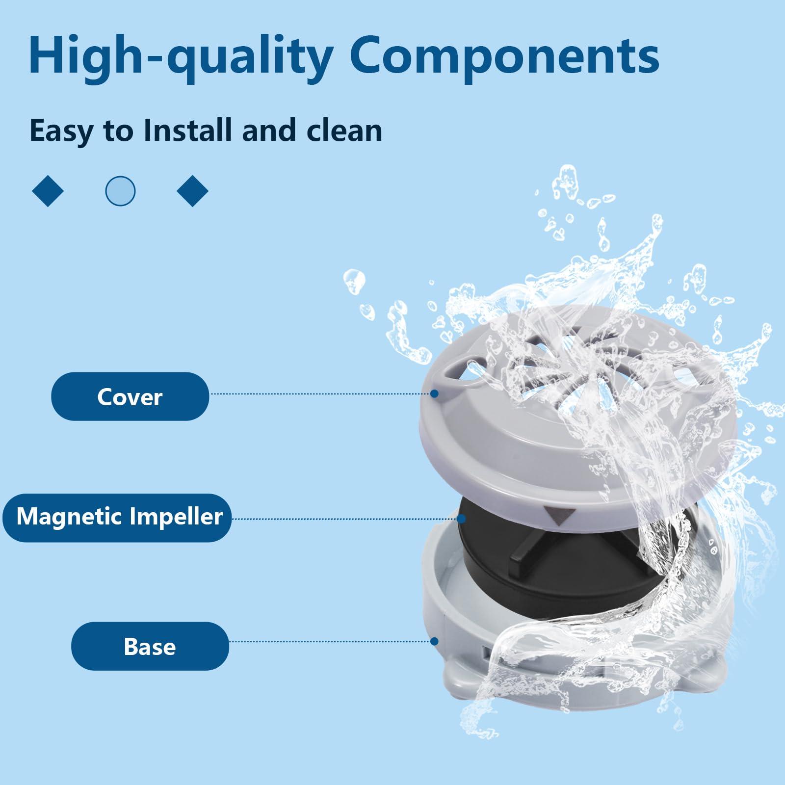 superbobi superbobi 2 Pcs BF-004 Pipeless Magnetic Jet Head Motor Replacement for LURACO Jet Motor Pedicure SPA Tubs Chair Part Magnetic Head (4 pin)