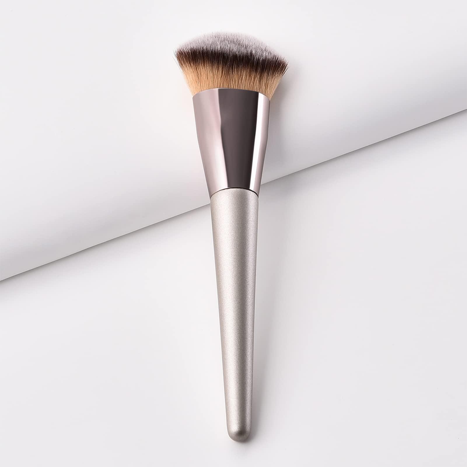Acivin Professional Angled Foundation Brush Premium Synthetic Kabuki Makeup Brush Bronzer Contour Brush Cosmetic Applicator for Blending Liquid Powder BB Cream Vegan Brochas de Maquillaje