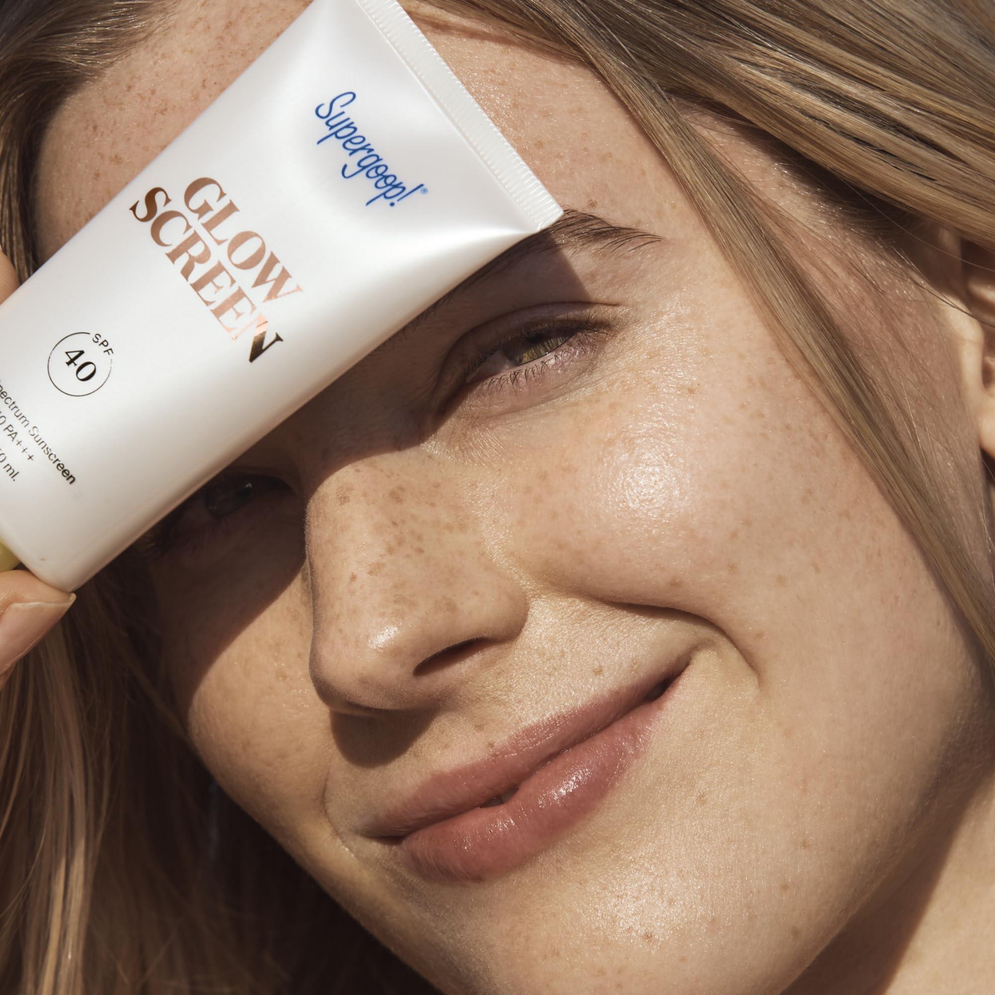 Supergoop! Supergoop! Glow Kit - Includes Glowscreen SPF 40 (0.5 oz), Full-Size Glow Stick SPF 50 (0.7 oz), and Glow Oil SPF 50 (1.0 fl oz)