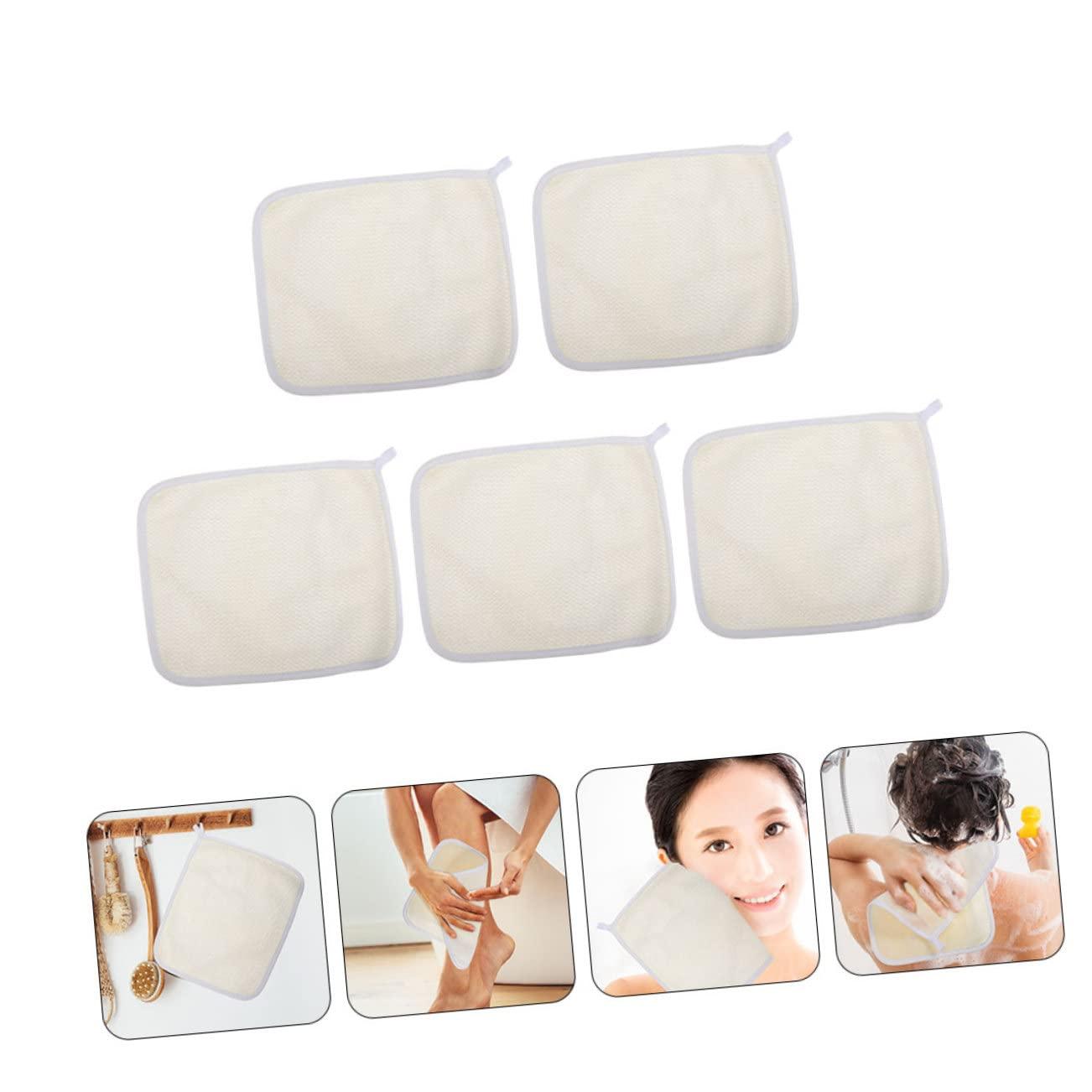minkissy minkissy 2sets Japanese Towels Bath Exfoliating Massage Back Towel Exfoliating Washcloth Long Body Scrubbing Towels Bathing Towel Bath Scrubbers Soft Sturdy 5pcs*2