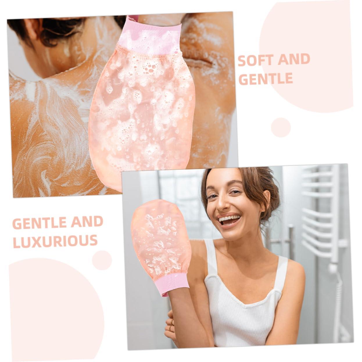 WOONEKY WOONEKY 2pcs Wipe Loofah Gloves Loofah Back Scrubber Asian Italy Towel Shower Mittens Exfoliating Mitt Glove Exfoliating Loofah Pad Body Sponge Scrub Shower Glove Pouf Silk