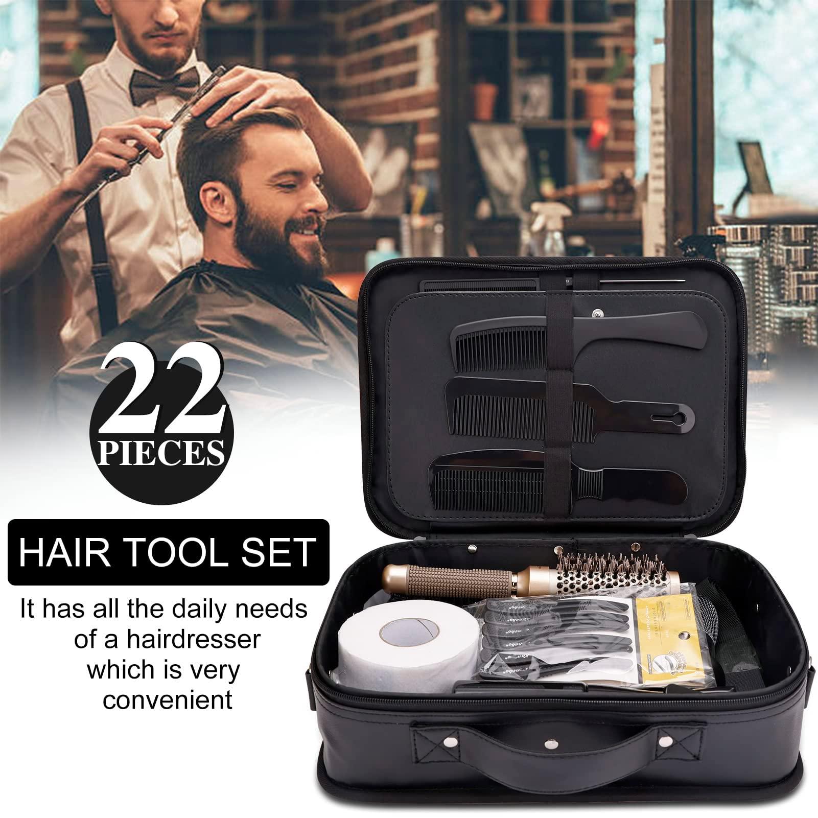 BARBERPLAN Hair Cutting Scissors Shears Kits, 29 pcs Professional Haircut Scissors Set for Barber, Salon, Home, Complete Hair Cutting Kit Includes Barber Bag, Thinning Scissors, Combs, Barber Cape