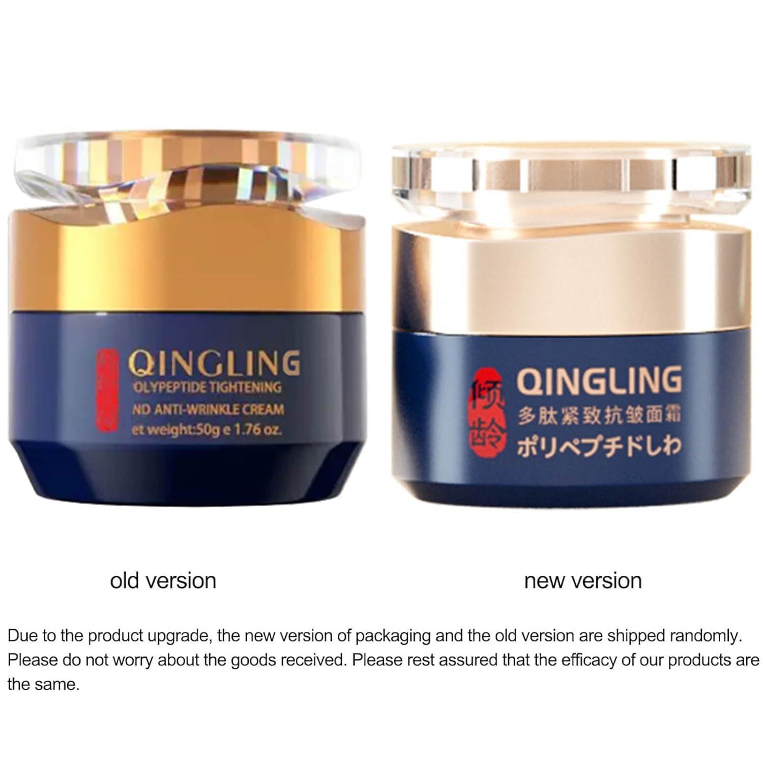 Regpem Qingling Face Cream, Qingling Crema Para Arrugas, Qingling Wrinkle Removal Cream, Polypeptide Tightening and Anti-Wrinkle Cream, Firming Anti-aging Eye Cream for Women Men (1)