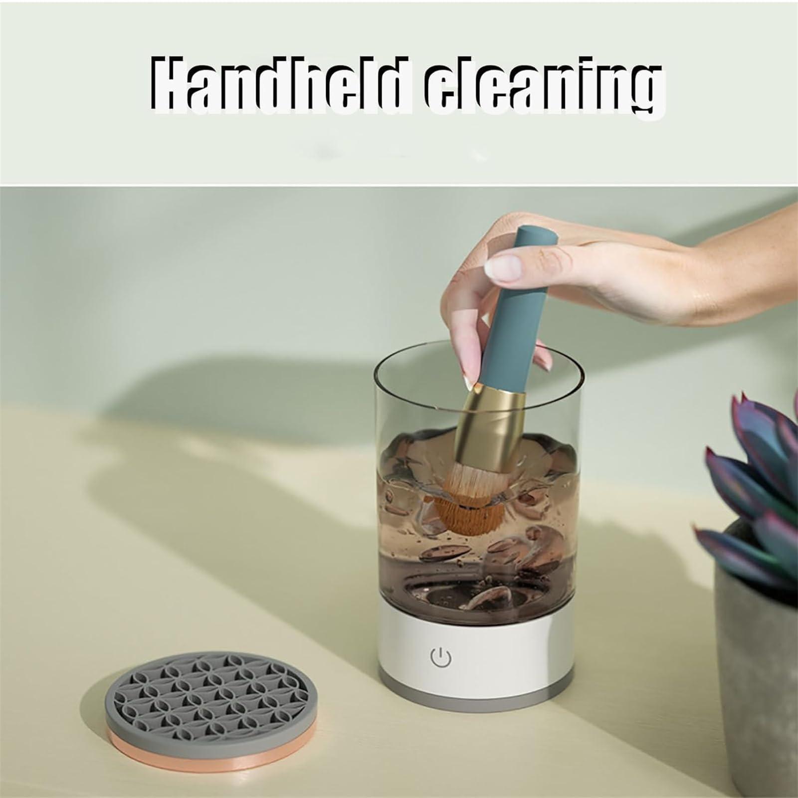 EZGHAR Rinse Lilly Makeup Brush Cleaner, Brushly Pro Cosmetic Brush Cleaner, Illumi Brush Blender, Brushy Makeup Brush Cleaner, Portable Automatic Spinning Makeup Brush Cleaner Makeup Brush (2PCS)