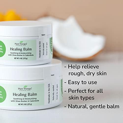 Plant Therapy Plant Therapy Healing Balm 8 oz 100% Pure & Natural, Nutrient-Rich Botanical Formula, Soothing Ingredients: Shea Butter, Tamanu Oil, and Calendula Extract