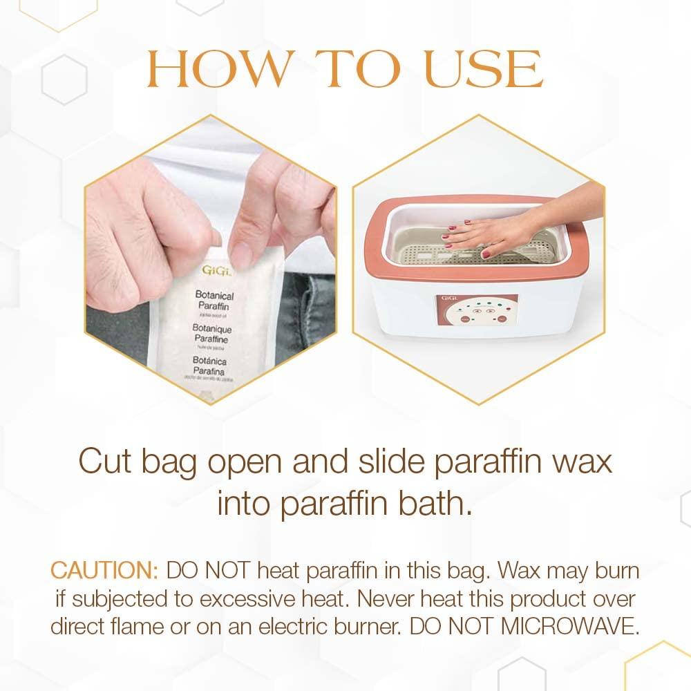 GiGi GiGi Botanical Paraffin Wax Refill with Jojoba Oil Block for Hands & Feet, Moisturizing Spa-Grade for Paraffin Bath & Therapy Machine, 16 oz