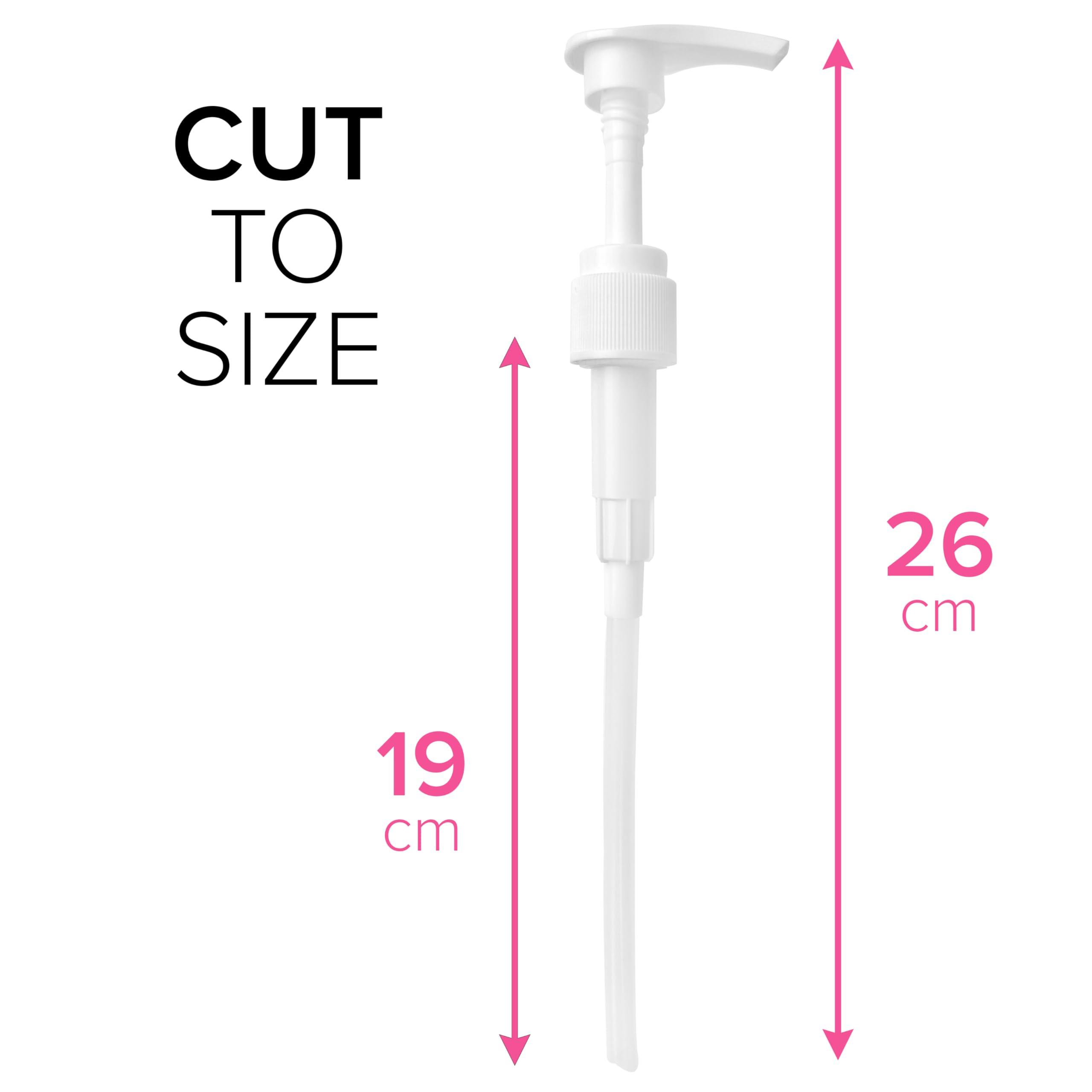 NYK1 Professional Universal FIT Shampoo Pump Bottle Dispenser (200ml - 750ml) for 24mm Neck Bottles, Adjustable Length Lotion and Liquid Soap Dispenser Pump NYK1 Shampoo Dispenser - Dispenses 4ml Dose