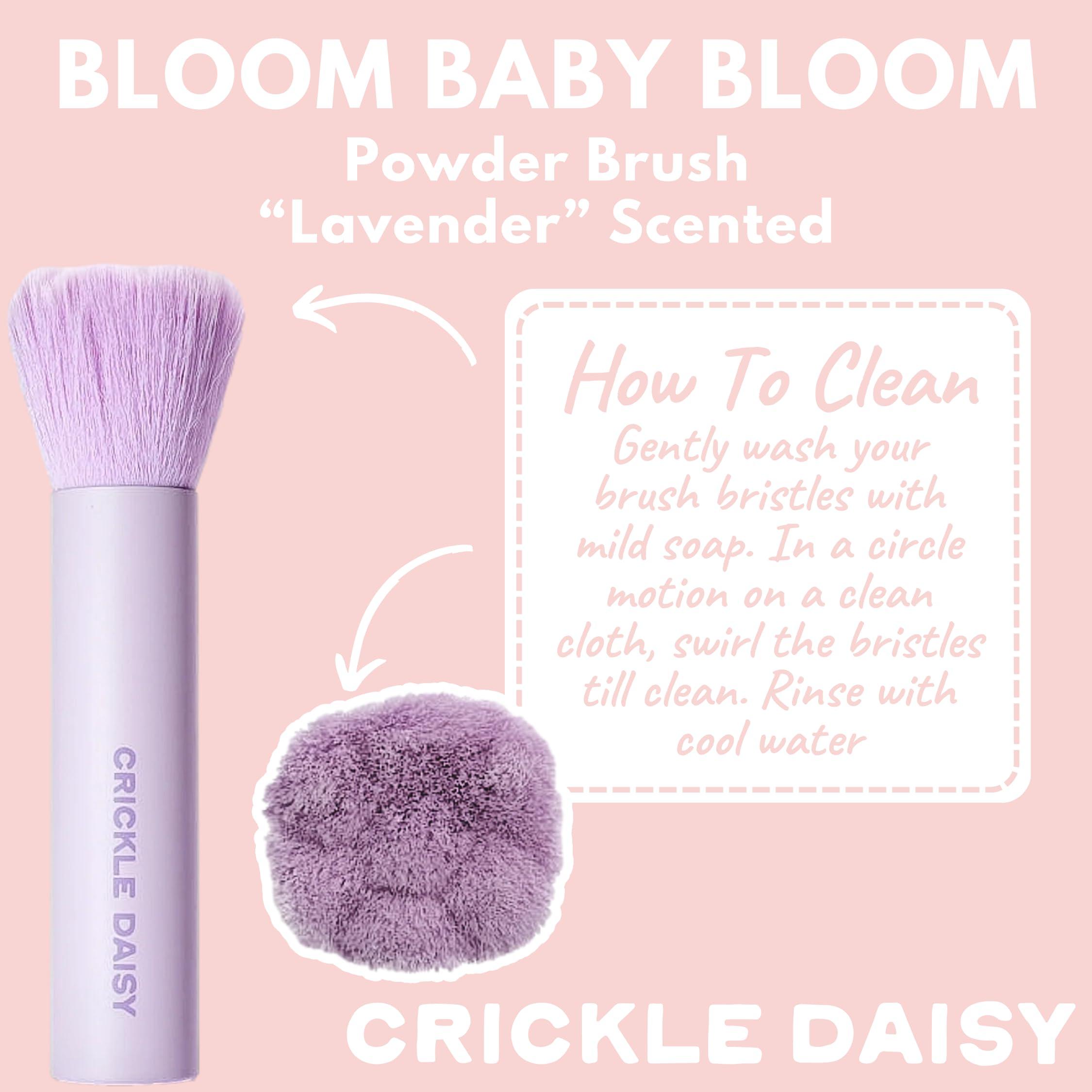 Crickle Daisy CRICKLE DAISY Bloom Baby Powder Brushes - Ultra-Soft Vegan Fibers, Foundation Blending Brush, Highlight Your Skin\'s Natural Beauty - Perfect for Makeup Powder Application, Blush, Lavender Scented