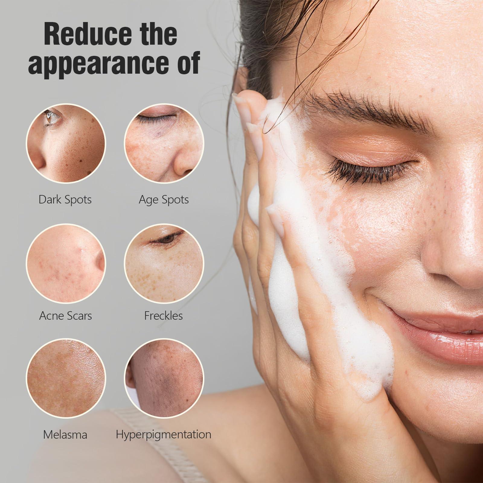 PALFICAB PALFICAB Kojic Acid Soap, Turmeric Soap Bar for Dark Spots, Skin Brightening Soap with Tea Tree Oil, Shea Butter, Coconut Oil & Vitamin C, Women Mens Bar Soap for Face Body - 3.5 oz