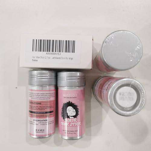 Mifeloy Mifeloy Hair Wax Stick, 2.7 oz - Pomade Tamer Stick for Smoothing Flyaways Edge Control, Long Lasting Styling Cream Gel, Women Slick Back Hair Glue, Bed Head for Wigs