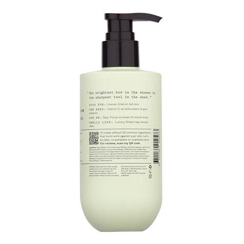frank body frank body Brightening Body Wash | Vegan & Cruelty Free | Evens Tone & Brightens Complexion | Made with Vitamin B & C, Kakadu Plum and Pomegranate | Bamboo & Camellia Scent | (360 mL / 12.17 fl oz)