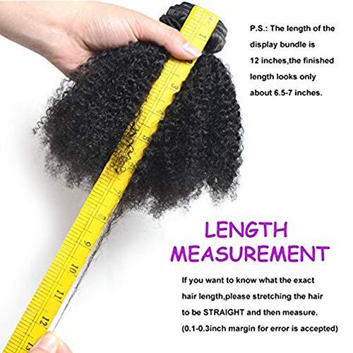 Nicewig Hair Afro Kinky Curly Hair Extensions Human Hair weave 4B 4C Curly Hair 1 Bundles Double Weft Remy Hair for African American Black Women 100g/pcs